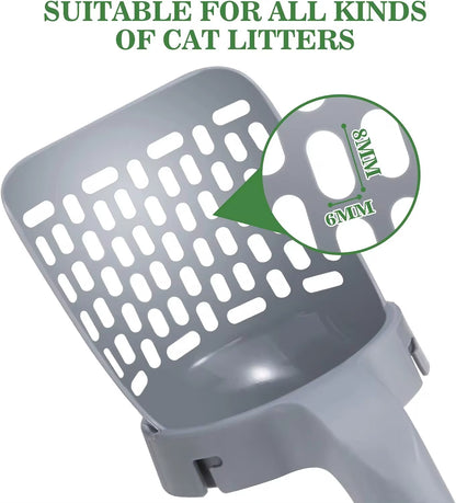 Cat Litter Scoop with Refill Bags - Self-Cleaning Pet Litter Shovel for Cat Toilet, Garbage Picker & Cat Supplies