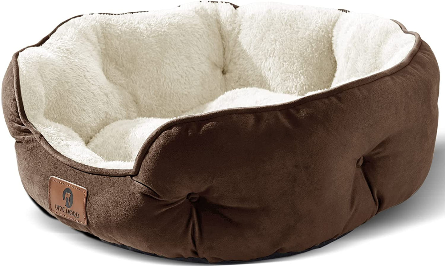 Extra Soft Small Dog & Cat Bed - Machine Washable, Anti-Slip, Water-Resistant