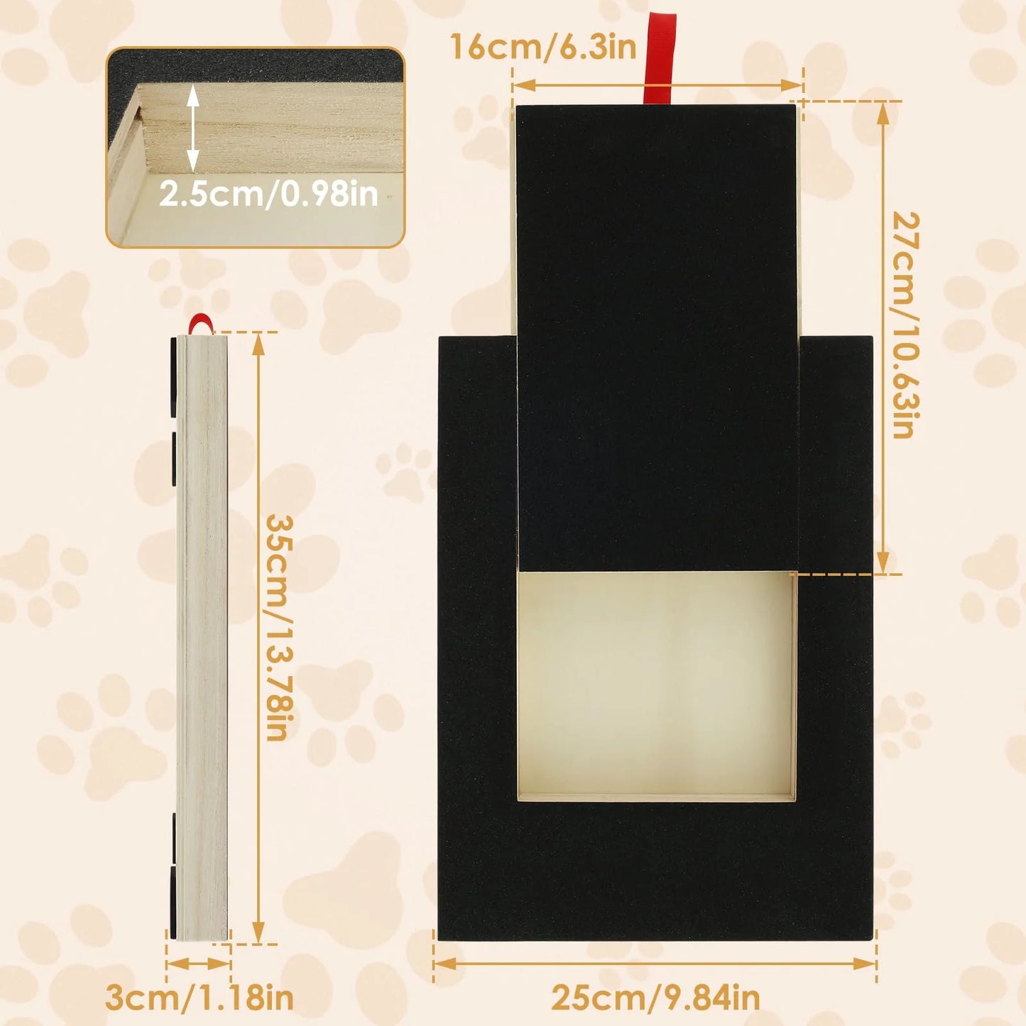 Dog Nail Scratching Board with Treat Box, Free Replacement File, Handle, and Anti-Slip Pads