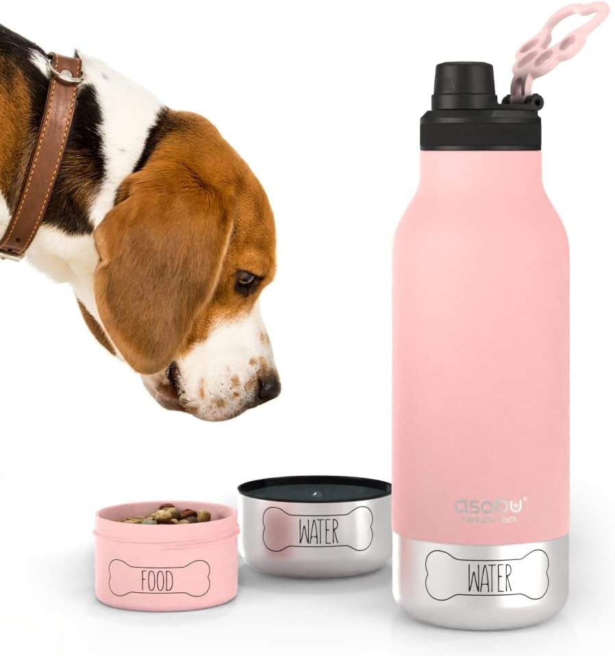 Dog Bowl & Stainless Steel Insulated Travel Bottle