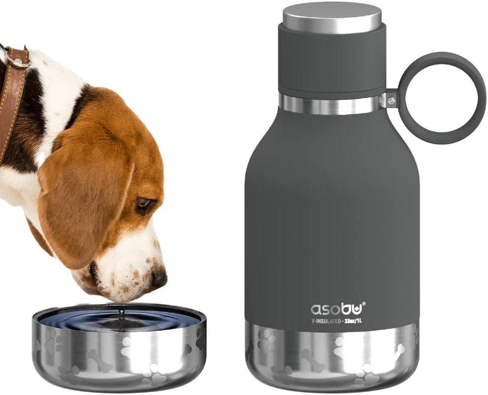 Dog Bowl & Stainless Steel Insulated Travel Bottle