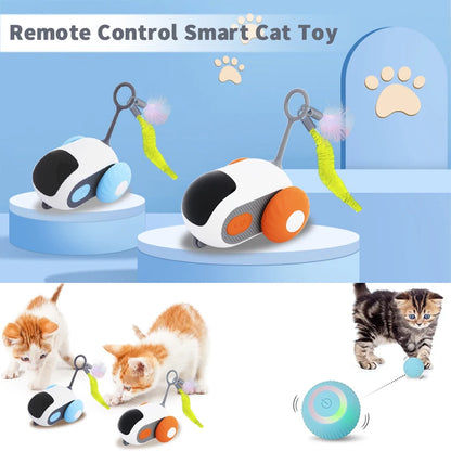 Pet Gravity Cat Smart Interactive Toy | Automatic Moving Remote-Controlled Mouse & Kitty Ball for Dogs & Cats | Indoor Fun for Pets