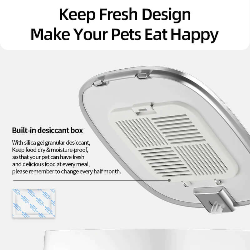 Smart Automatic Cat Feeder - Wifi & Remote Control Kibble Dispenser for Cats & Dog