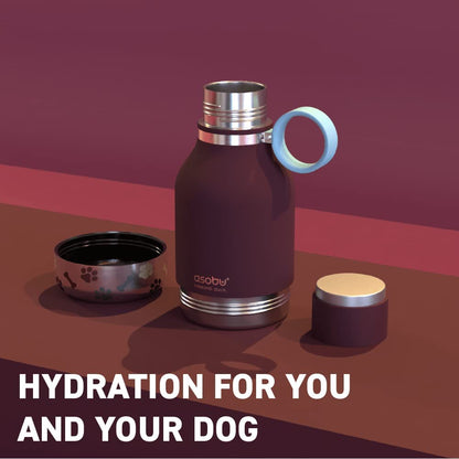 Dog Bowl & Stainless Steel Insulated Travel Bottle