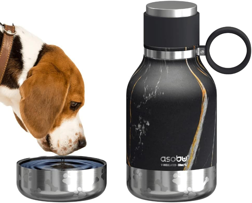 Dog Bowl & Stainless Steel Insulated Travel Bottle