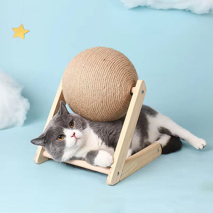 Cat Scratching Ball Toy - Sisal Rope Grinding Paws Toy & Wear-Resistant Scratcher for Kittens and Cats - Pet Furniture Supplies