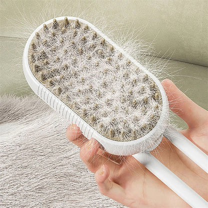 3-in-1 Electric Pet Grooming Brush – Cat & Dog Steamy Brush for Massage, Hair Removal, and Grooming