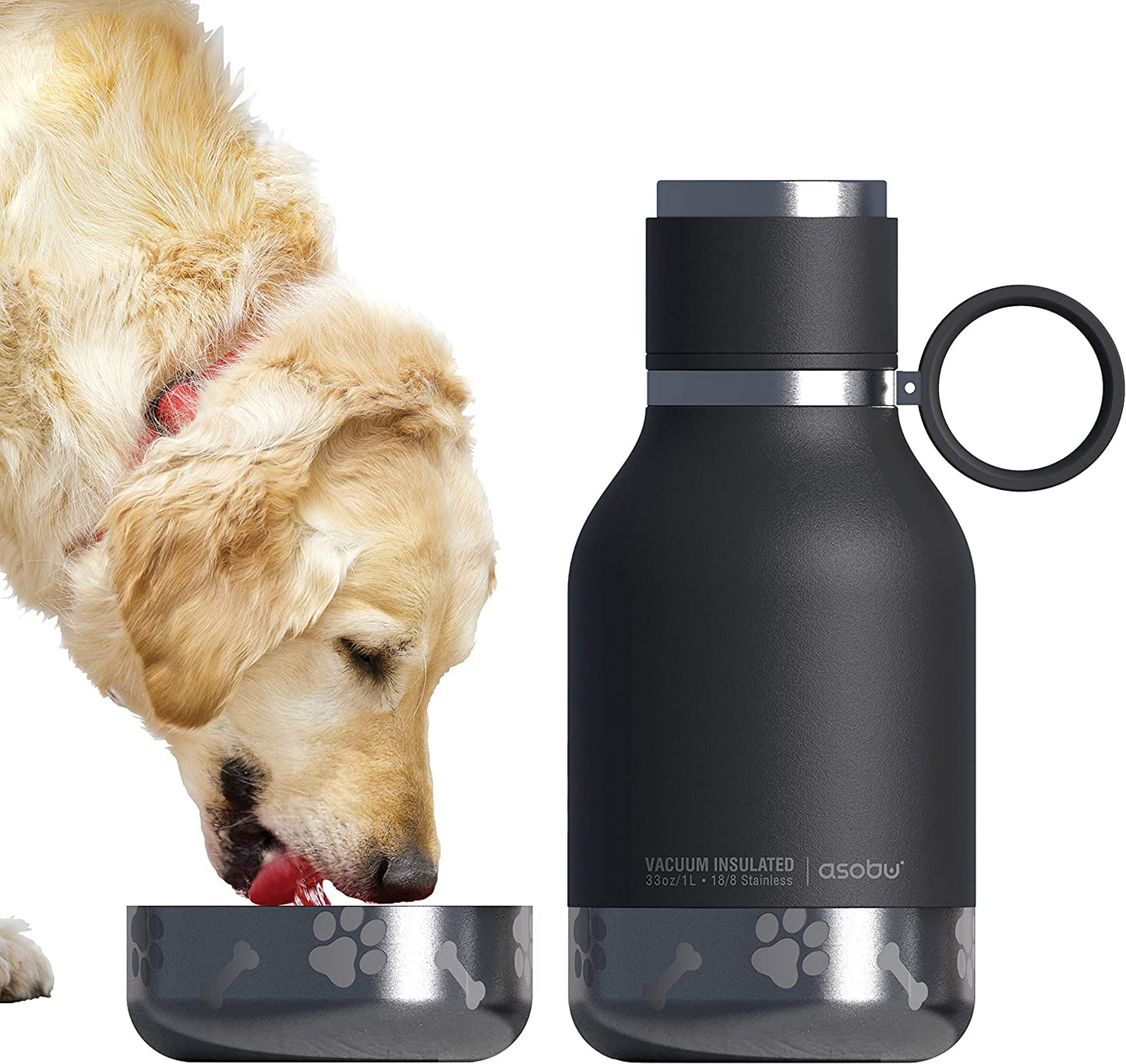 Dog Bowl & Stainless Steel Insulated Travel Bottle