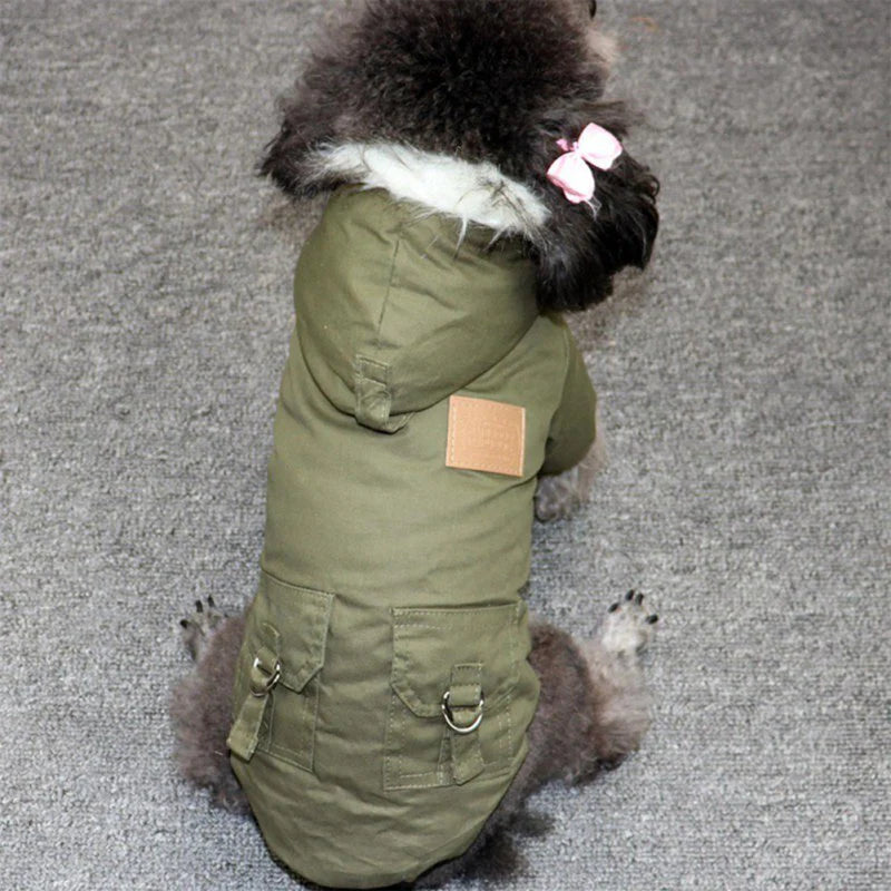 Winter Dog Hoodie Jacket – Warm, Thickened Coat for Small & Medium Dogs, Chihuahua & Yorkies