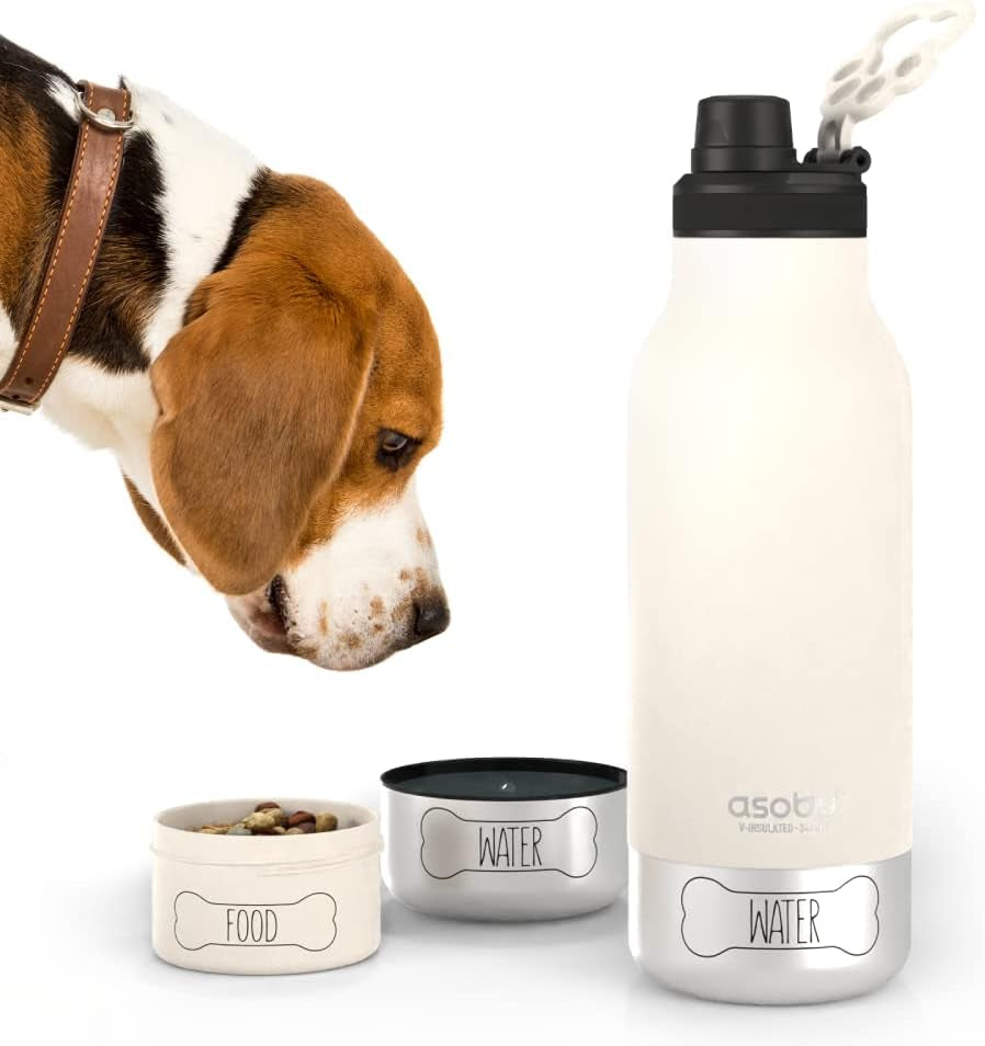 Dog Bowl & Stainless Steel Insulated Travel Bottle