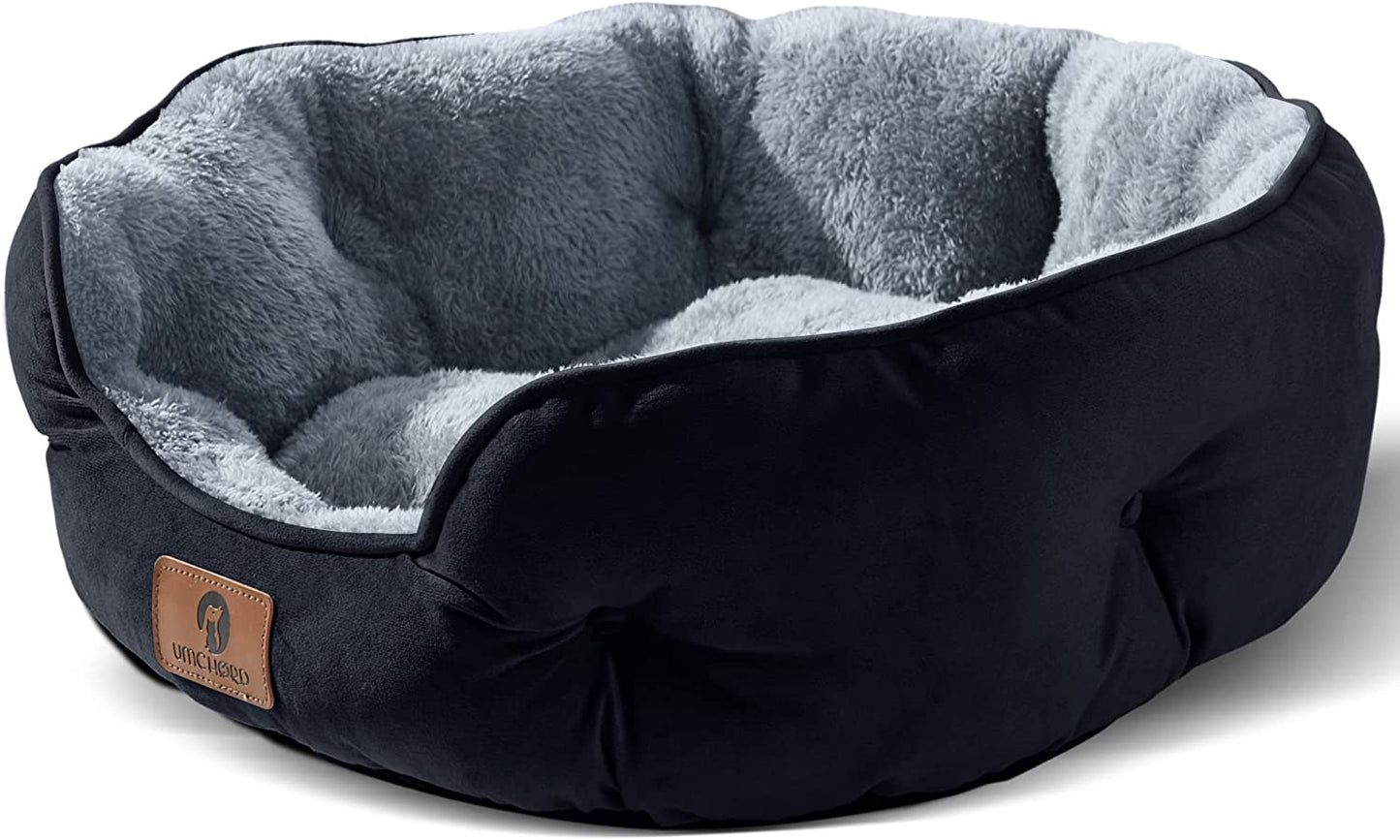 Extra Soft Small Dog & Cat Bed - Machine Washable, Anti-Slip, Water-Resistant