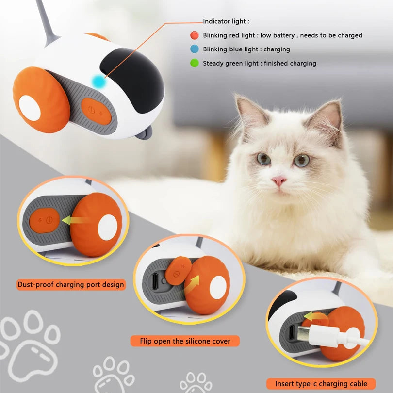 Pet Gravity Cat Smart Interactive Toy | Automatic Moving Remote-Controlled Mouse & Kitty Ball for Dogs & Cats | Indoor Fun for Pets