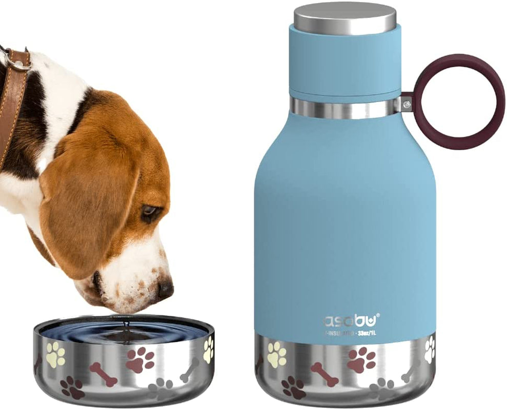 Dog Bowl & Stainless Steel Insulated Travel Bottle