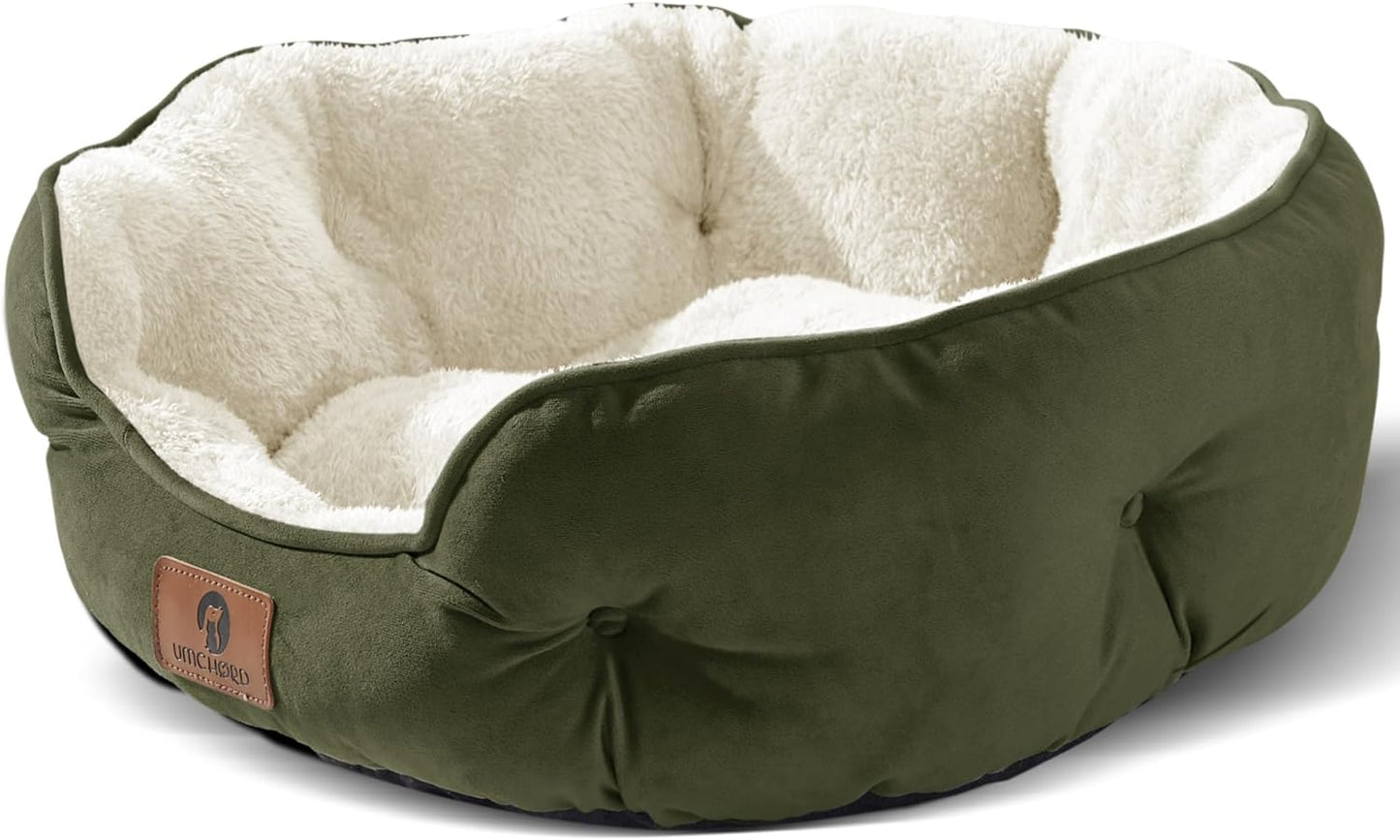 Extra Soft Small Dog & Cat Bed - Machine Washable, Anti-Slip, Water-Resistant